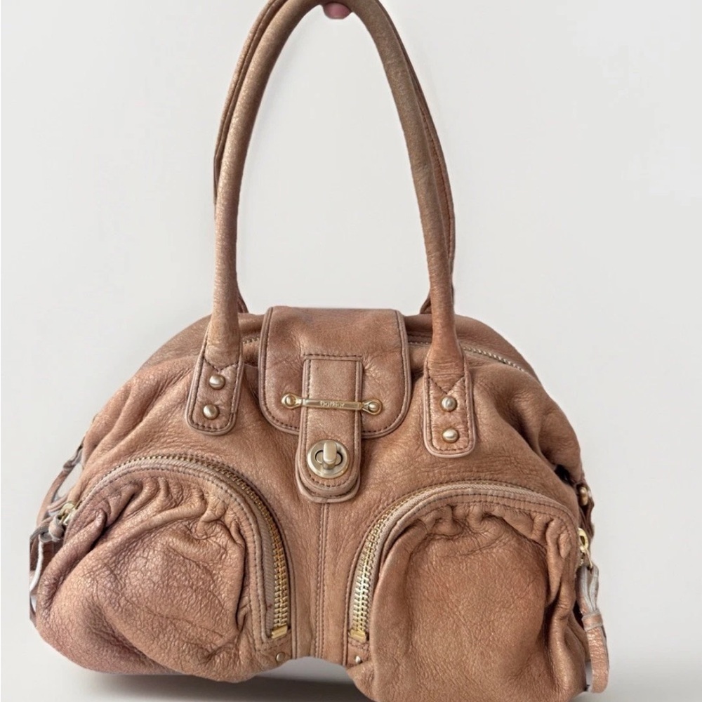 Botkier Bianca Boho Leather Signature Satchel Bag purse Handbag *Flaws